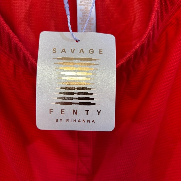 SAVAGE FENTY by Rihanna red loungewear/pajama set - Picture 11 of 16